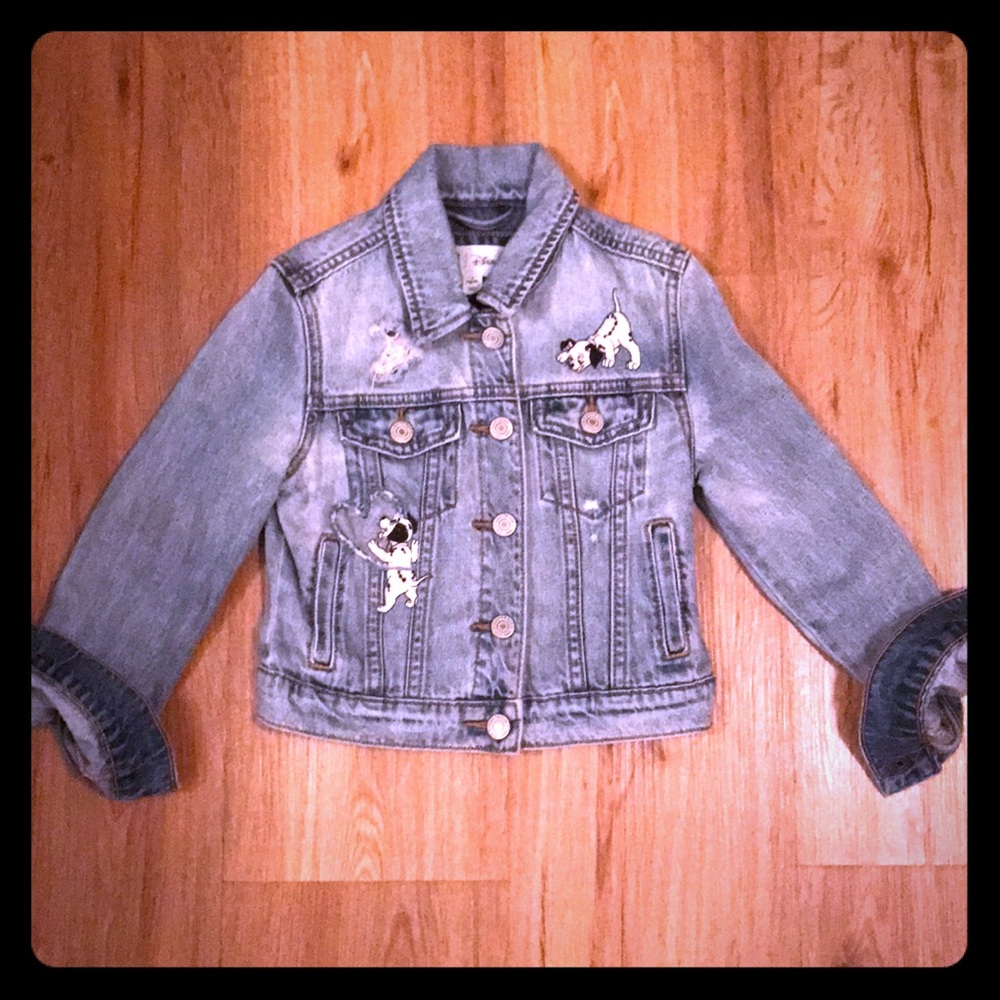GAP Disney denim jacket distressed Small
